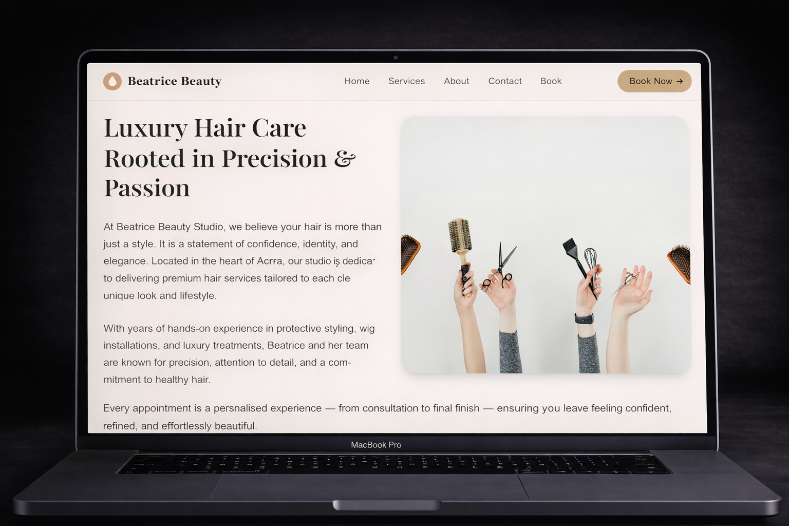 Beatrice Beauty hero view