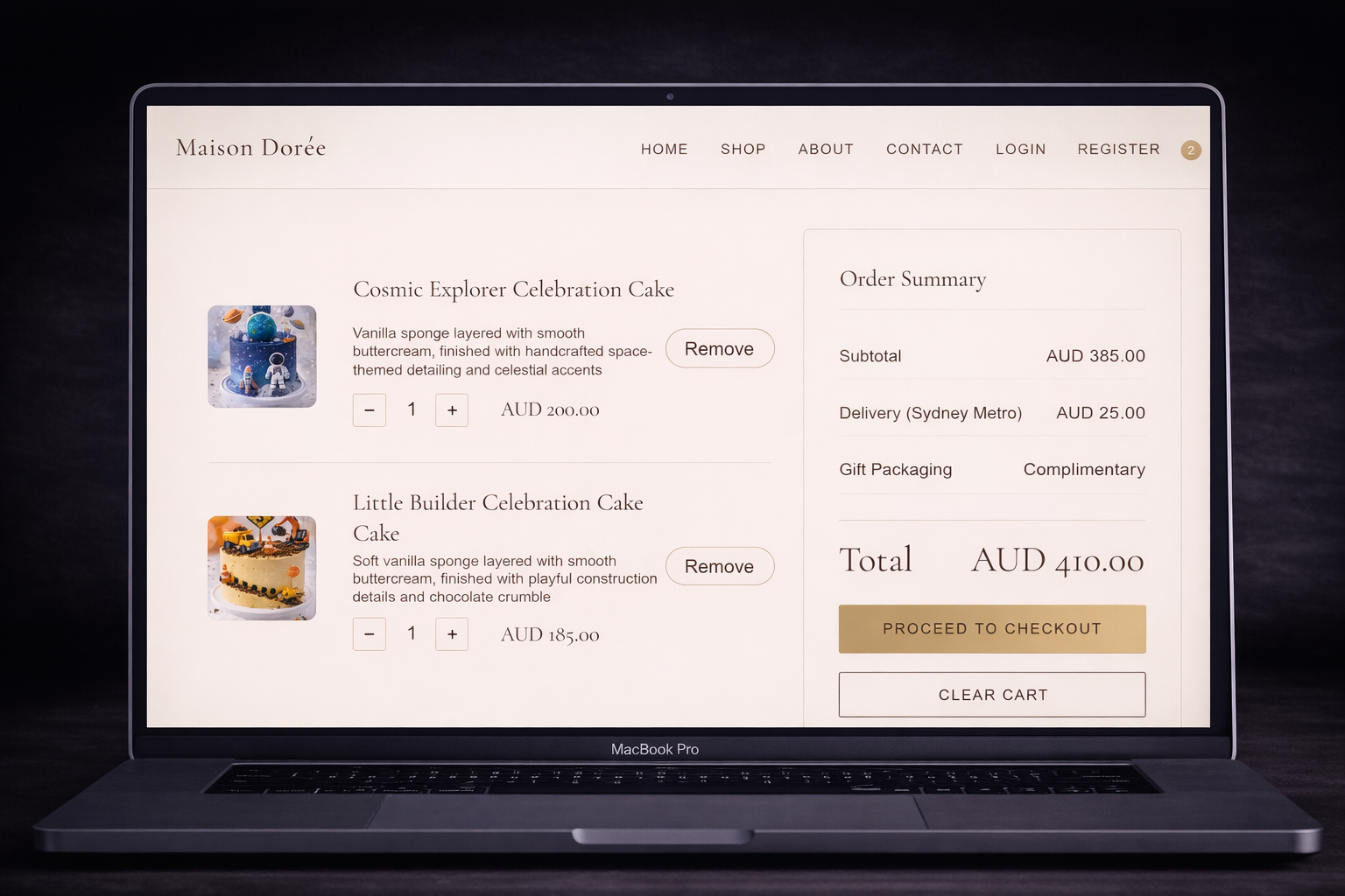Maison Dorée product or catalogue page
