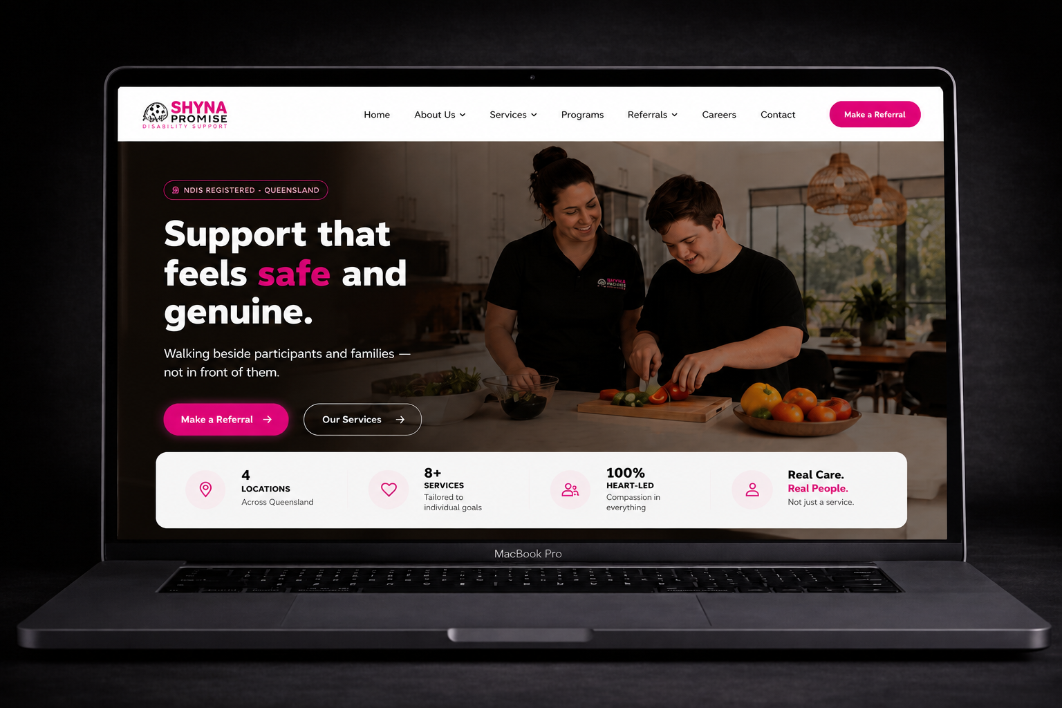 Shyna Promise Disability Support website preview